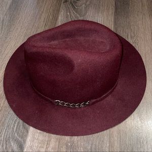 D&Y: burgundy felt hat, OS